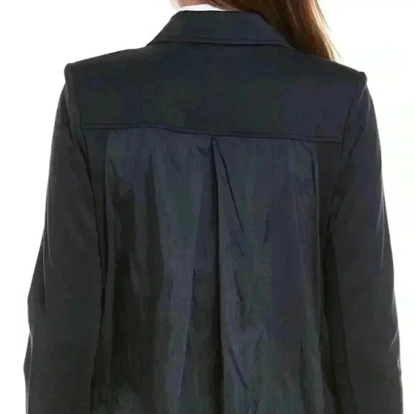 CABI Chance Navy Blue Bomber Two Tone Fabric Size Small - Picture 3 of 12